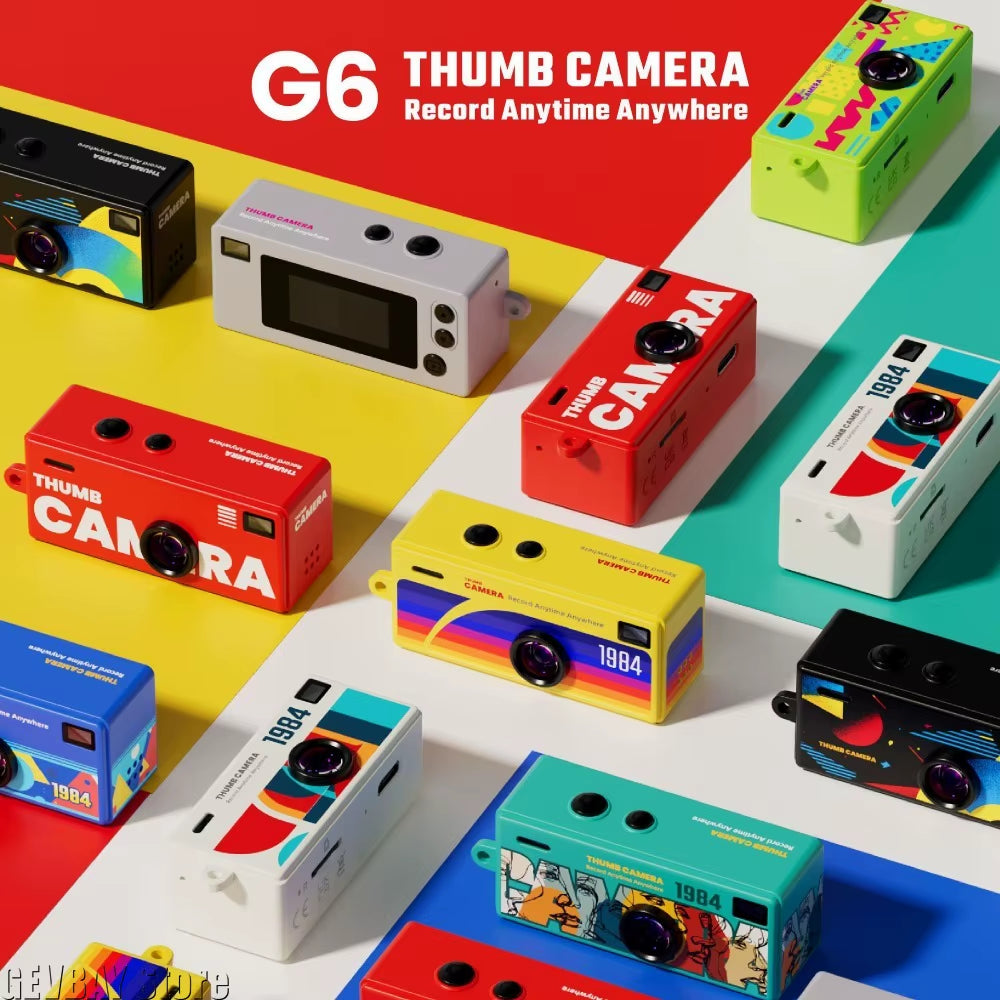 Retro 1984 Thumb Camera Mini Keychain Backpack Portable CCD Digital Camera Instant Camera