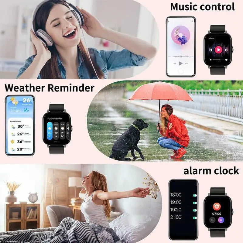 Discover the Erun 1.83-Inch HD Smartwatch: Your Ultimate Sporty Companion with Bluetooth Calling and Weather App, Perfectly Compatible with Android and iOS!